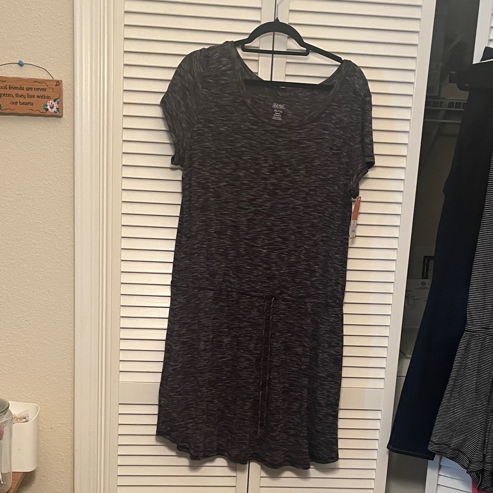 Charcoal Short Sleeve Women's Dress